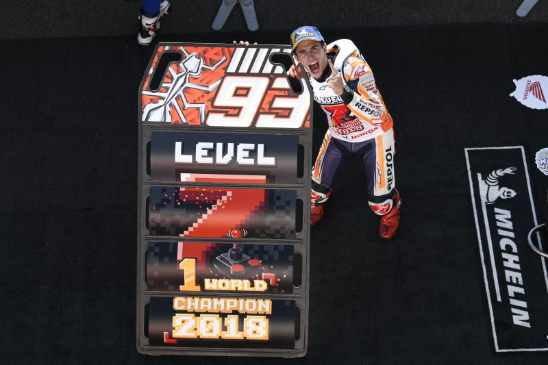 Marc Marquez is the 2018 MotoGP World Champion. #Level7 completed